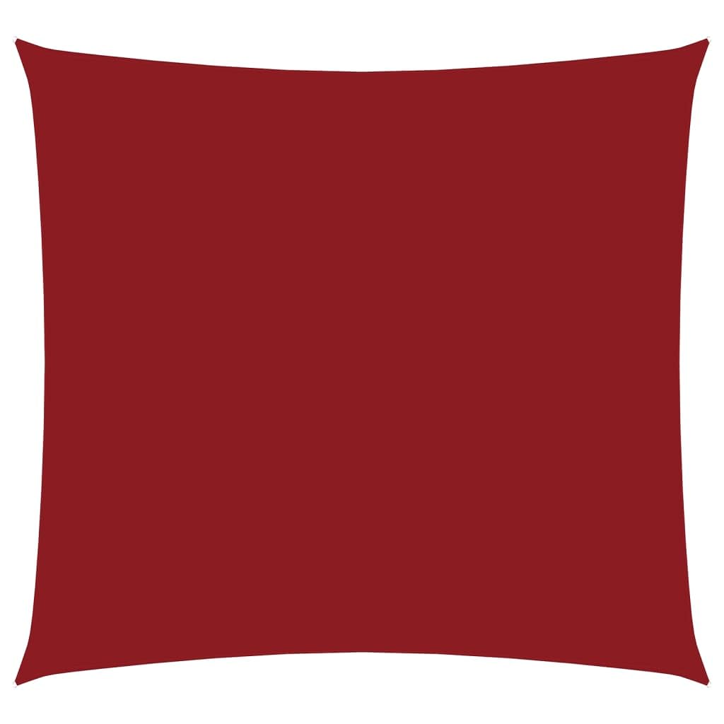 Voile d'ombrage carrée 2.5x2.5 m rouge en tissu Oxford imperméable