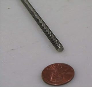 316 Stainless Steel Fully Threaded Round Rod, 10-24 Diameter x 36