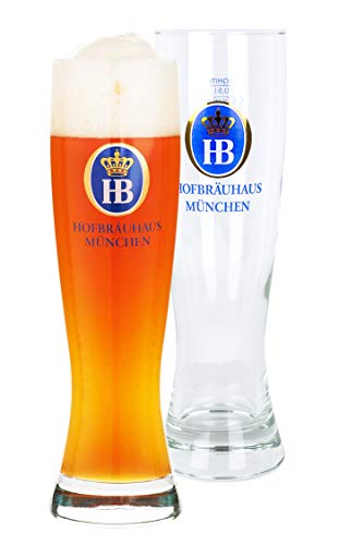 Hofbrauhaus Weißbier Glass | Wheat Beer Glass 16.9 Oz (0.5 Litres) Pack Of 2 #TOP14