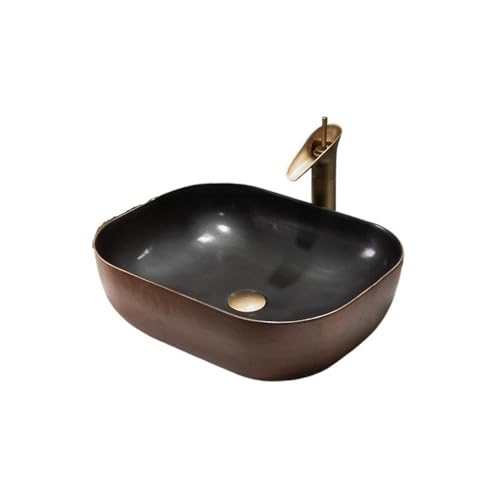 Lavabos de baño antimanchas sobre encimera cerámicos de estilo retro 6