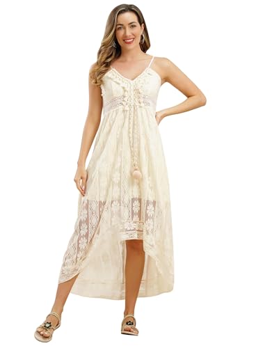 Robe de demoiselle d'honneur longue bohème à dentelle florale