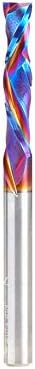 Amana Tool 46177-K CNC SC Spektra Extreme Tool Life Coated Compression Spiral 1/4 D x 1-1/4 CH x 1/4 SHK x 3 Inch Long 2 Flute Router Bit