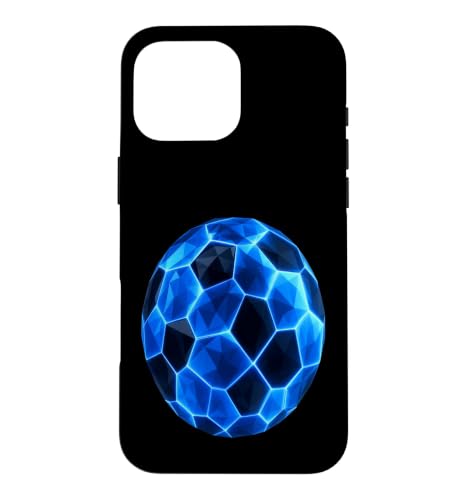 Blue Polygonal Soccer Ball Design �X�}�z�P�[�X iPhone 16 Pro Max �p