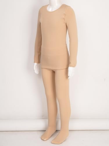 Kaerm Kids Girls Base Layers Warm Underwear Set Long Sleeve Fleece-Lined Undergarments Undershirt and Leggings3