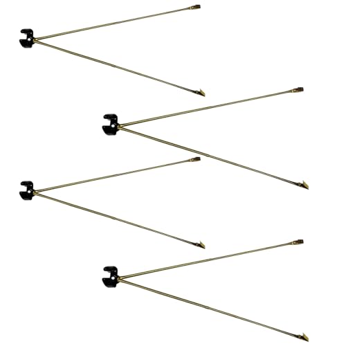 AMZFLAG 4 Pack of Flag Spreaders for Indoor Flag Pole Gold Large Indoor Flagpole Spreader 50 cm/19.5 inch Metal for Flag Display