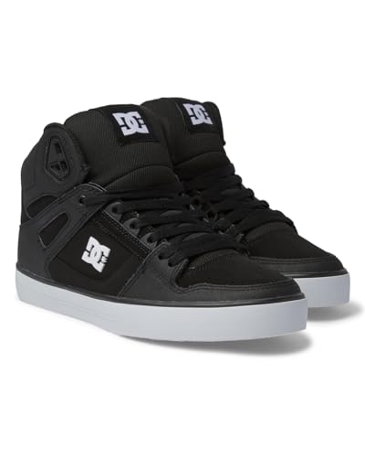 DC Shoes Men's Pure HIGH-TOP WC Shoe, Black/Black/White, 9 UK