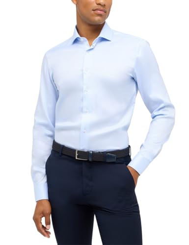 ETERNA Slim Fit Performance Hemd Langarm Haifischkragen hellblau Größe 39