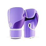 LIUSU Boxhandschuhe,Trainingshandschuhe für Jugendliche und Frauen Kinder,professionelle Erwachsene kämpfen Muay Thai Sparring Kickboxhandschuhe,Lila,8oz