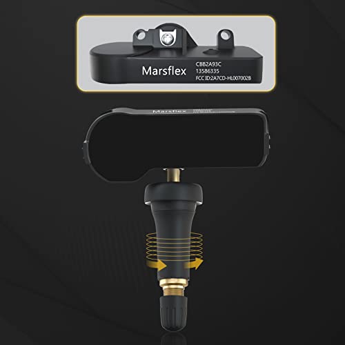 Marsflex TPMS Sensor Fit for Chevy GMC Buick Cadillac Saturn Pontiac SAAB, Tire Pressure Monitoring System Replacement OE: 13586335 13598771 13598772 20923680 25920615 13516164, 315MHz 4pcs - Thumbnail 7