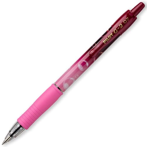 Bolígrafo retráctil Pilot G-2 07 Bubble gel rosa tinta azul miniatura 1