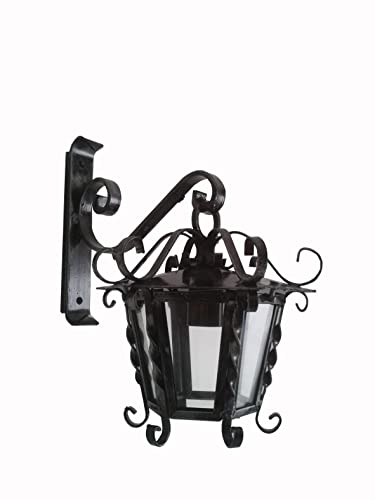 LANTERNA A PARETE IN FERRO BATTUTO 1189