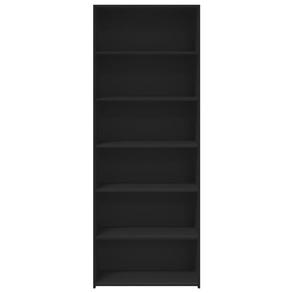 Générique Buffet alto legno di ingegneria 70x41x185 cm Nero