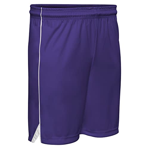 Prime Basketball Shorts, Women's Medium, Purple with White Trim