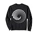 Formes en échelle de gris, lignes pointillées, illusion d'optique Sweatshirt