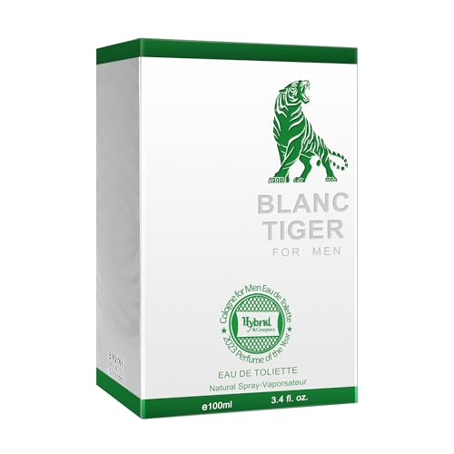 Hybrid & Company Blanc Tiger For Men Confident And Agile Masculinit Scent Mens Perfume,3.4 Fl Oz