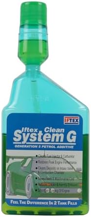 IFTEX Clean System G for All Petrol Cars (200 ml) / e20 Petrol Fuel Treatment and Injector Cleaner for Cleaning deposits and Mileage Improvement for Petrol Cars (200 ml)