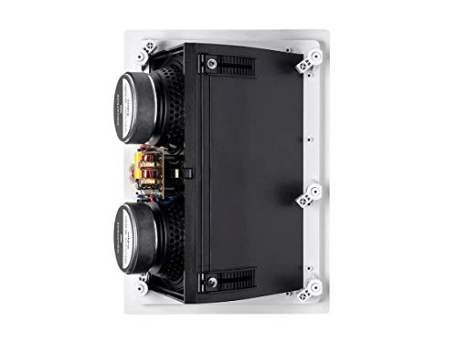 Monoprice 2-way Carbon Fiber In-Wall Surround Speaker - Dual 5.25 Inch (Single) Vari-Angled With Paintable Grille - Alpha Series Black by Monoprice - Image 6