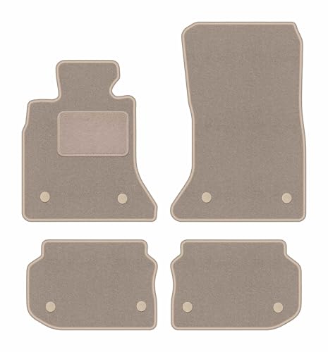 Tapis de voiture velours beige tapis auto pour BMW 5 F11 Break 4 pcs