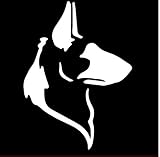 German Shepard Dog Lover Vinyl Sticker Decals (Pack of 2) for Car Bumper Window Laptop Tablet Phone (4