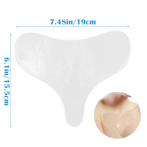 UPIQNG Almofada de peito antirrugas para o peito remendo de silicone reutilizável autoadesivo remend
