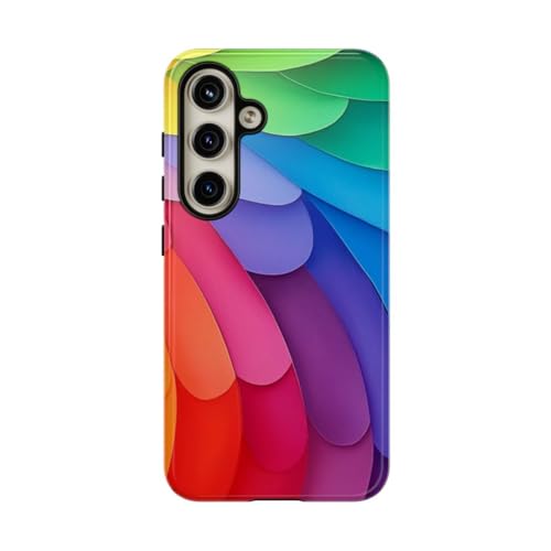 Coque Samsung S24 arc-en-ciel brillante : protégez votre écran des chutes