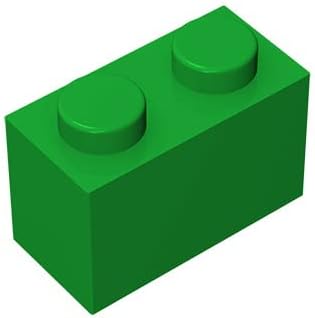 Ladrillo de construcción clásico de 1 x 2, bloque de ladrillo a granel de 100 piezas, compatible con piezas y piezas Lego 3004, juego creativo -