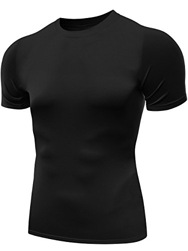 Neleus Men's 3 Pack Athletic Compression Under Base Layer T Shirt,5011,Black,3Xl #TOP6