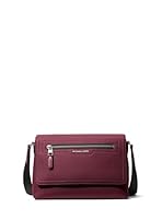 Michael Kors Hudson Small Flap Messenger, Silver Tone-Hardware/Mulberry