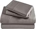 Egyptian Cotton 300 Thread Count Twin XL 3-Piece Sheet Set, Deep Pocket, Single Ply, Solid, Grey