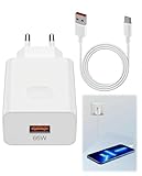 66W SuperVeloce Caricabatterie con Cavo 1.5 m Compatibile con HONOR 90 70 Lite X9b Magic P...