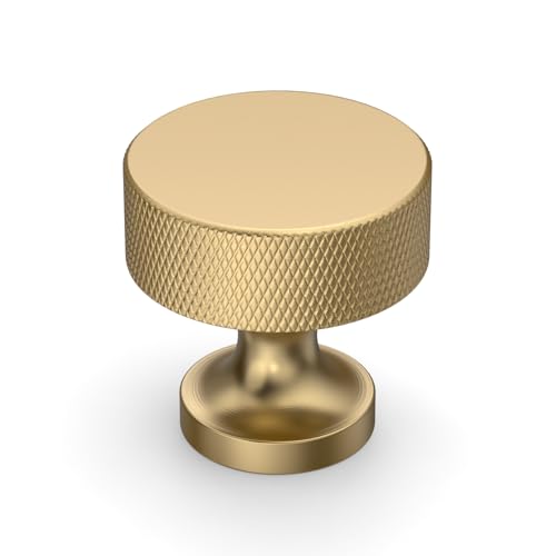 Coinkoly 10 Pack Champagne Bronze Knurled Cabinet Knobs Kitchen Champagne Gold Pulls for Cabinets...