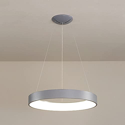 Lampe suspendue LED circulaire NAMFHZW lustre noir et blanc en métal réglable