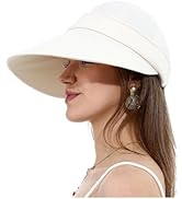 LA CARRIE Women Sun Hats Detachable Wide Brim UV Protection UPF 50+ Summer Beach Visor for Outdoo...