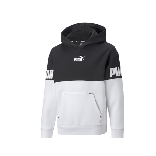PUMA Kids Girls Power Colorblock Hoodie Fl G Athletic Outerwear Casual - Black
