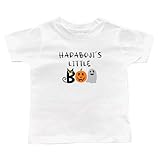 Haraboji's Little Boo White Infant or Toddler T-Shirt, Grandson or Granddaughter Present, Autumn Kid Shirt, Halloween Fall Gift (Haraboji Little Boo Shirt)