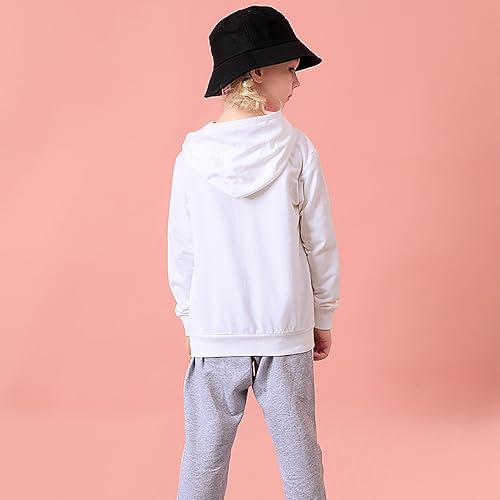 Boys Girls Solid Hoodies Pullover Classic Sweatshirt Toddler Basic Hooded Long Sleeve School Tops Kids Fall Clothes3