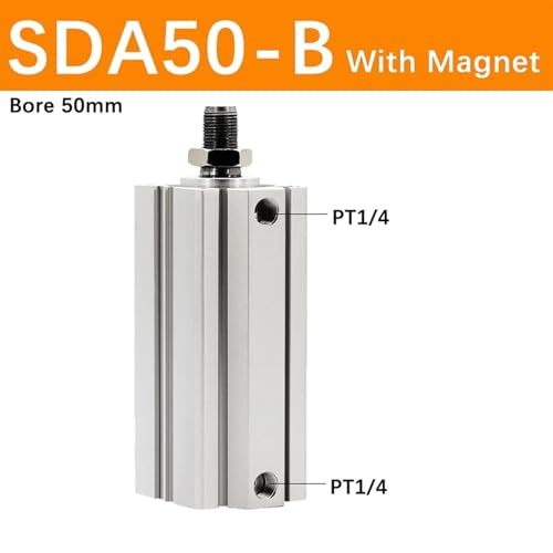 Cylindre pneumatique compact sda50 x 110 double effet piston aimanté - 3