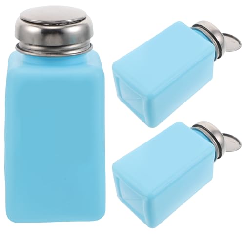 Alipis 3pcs Alcohol Dispenser Push Down: Refillable Push Down Alcohol Dispenser Bottle 180ML - Anti Static Solvent Pump Empty Bottle for Lab Home and Industrial