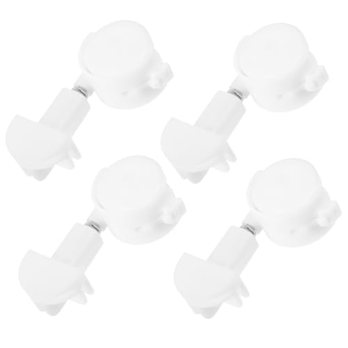 STOBOK 4pcs White Pet Cage Twin Wheel Casters Brake Heavy Duty Piano Double Wheel Replacement for Pet Cage and Office Furniture