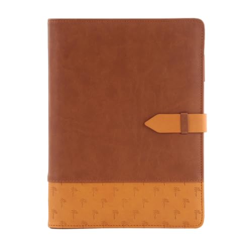 Carnet de notes de bureau en cuir café format A5 un cadeau professionnel élégant - 5