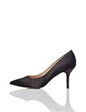 zapatos de salon comodos para trabajar Con puntera find. Zapatos de Tacón de Satén para Mujer, Negro (Black), 39 EU