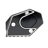 Material: las almohadillas están hechas de alta calidad. CNC Materiales de aluminio, que hacen que las almohadillas de soporte de motocicleta son muy duraderas, mejores para agarrar el suelo y mantener la seguridad para la motocicleta, proteger el puesto de pie almohadilla reduce el desgaste de Kickstand.