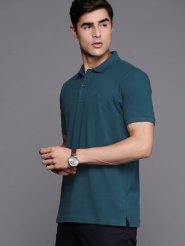 Image of Raymond Men Cotton Solid Regular Fit T-Shirt