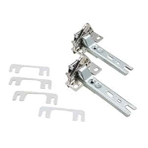 Lichtblau 2 x deurscharnier voor koelkast frontmontage I geschikt voor Bosch en Siemens 00268698, Miele 2285121, Privileg 00907485 en nog veel meer. Scharnierset voor koelkastdeur