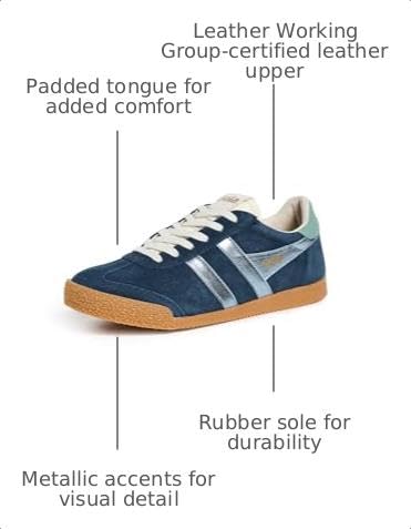 Image of Gola Women's Elan Glitz Suede Sneakers