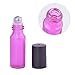 Produktbild ppactvo Roll On Leer Ätherisches Öl Parfüm Aromatherapie Glasflaschen Rollerflaschen für ätherische Öle Rollerballflaschen Edelstahl Rollerballs Flasche pink