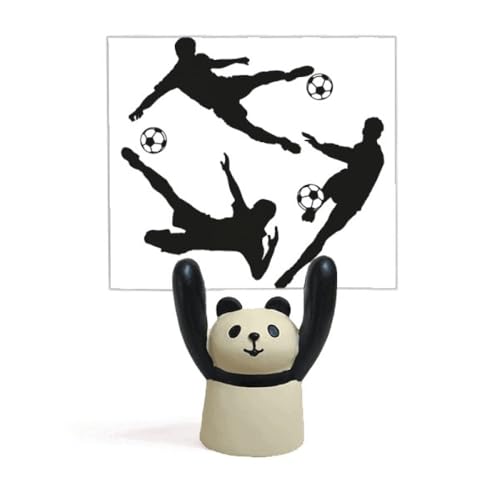 Statue football panda pince mémo pour ne plus perdre vos papiers