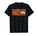 Oklahoma State Wrestling - Compete Defeat Repeat T-Shirt