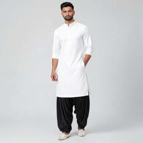 Image of Mens Pure Coton Kurta Dhoti Set | Traditional Ethnic Wear for Festive & Wedding Men's Cotton Kurta with Dhoti Set | Comfortable Ethnic Traditional Outfit Stylish Men's Cotton Kurta Dhoti Set.