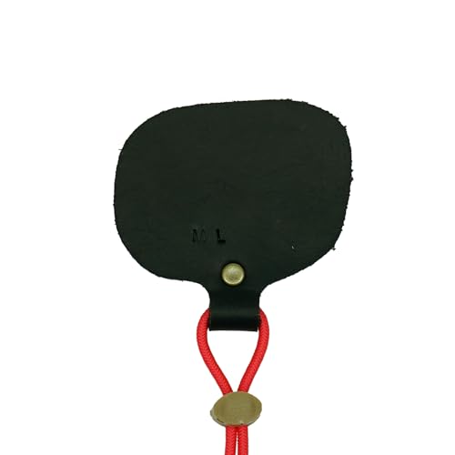 Serious Archery 3-Under Finger Tab – Single Layer Leather for Clean Release & String Feel - Handmade in The USA (Left Hand Medium)